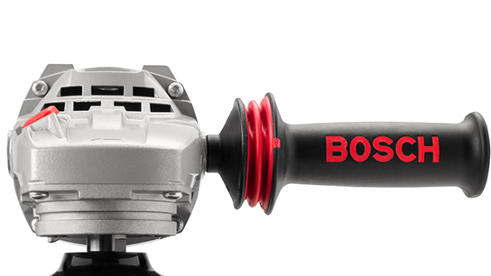 회색 케이스와 검은 손잡이가 있는 Bosch Professional 도구입니다.