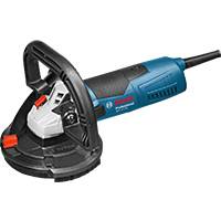 파란색 Bosch Professional 연마기가 흰색 배경 위에 놓여 있습니다.