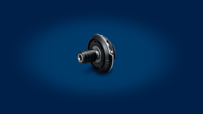 파란 배경에 검은색 Bosch Professional 도구 부품.